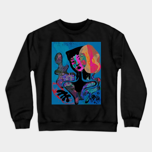 Psychedelic portrait Crewneck Sweatshirt by Colormyline by Denis Senyol